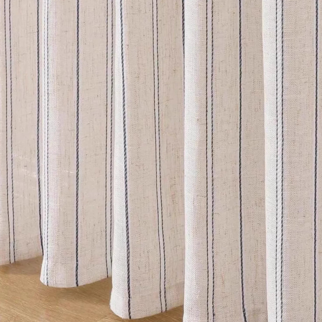 CREAM LINEN GAUZE SHEER CURTAINS - 130gsm Grainy Voile, 3 Headings - Soft Rooms, Slow Mornings