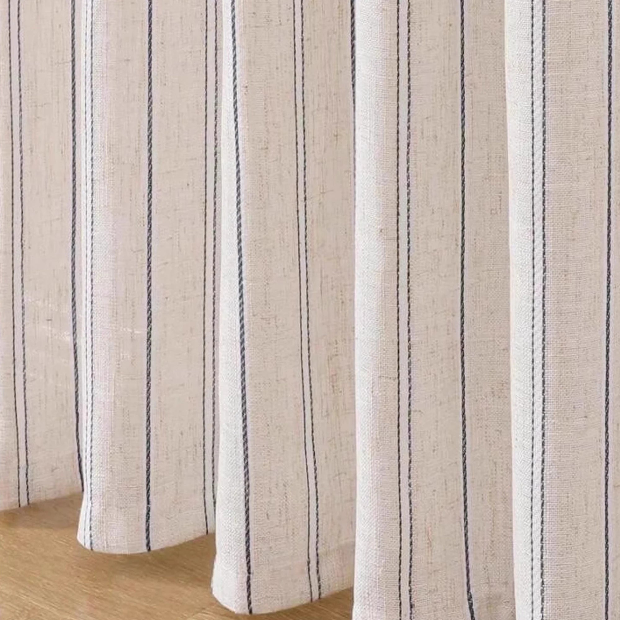 CREAM LINEN GAUZE SHEER CURTAINS - 130gsm Grainy Voile, 3 Headings - Soft Rooms, Slow Mornings