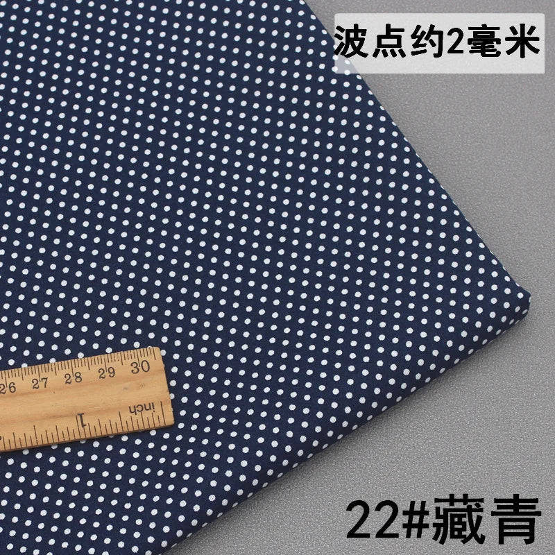 Pure Cotton Polka Dot Poplin Fabric Thin Upholstery By the Meter for Clothes Shirts Pants Skirts Dresses DIY Sewing Soft Textile