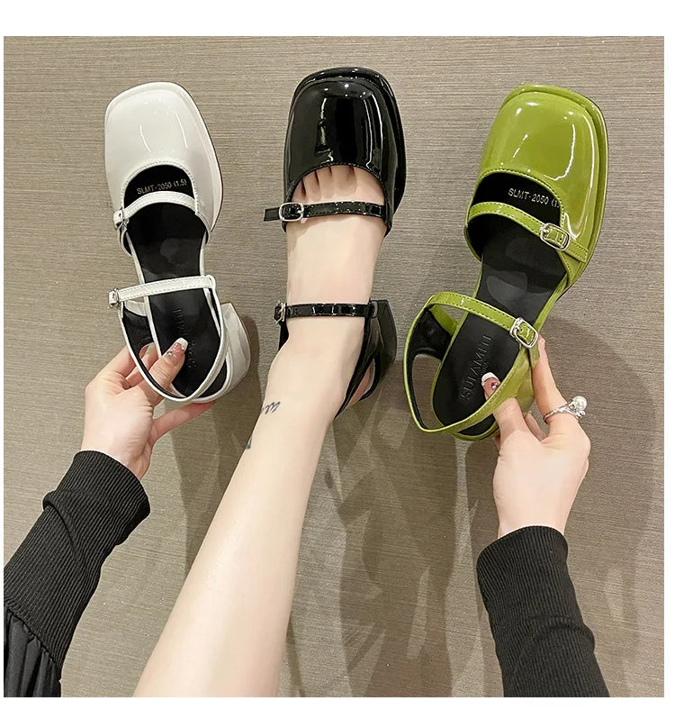 Summer new Mary Jane shoes Non-slip Outdoor beach flat Ladies Casual Hollow sandals Fashion versatile comfort Shoes Zapatos