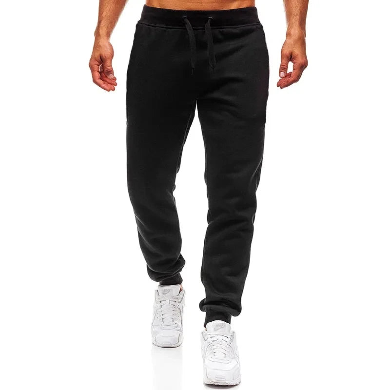 Autumn Winter Men's Joggers Drawstring Casual Pants Fleece Sweatpants Workout Running Gym Fitness Sports Trousers WK007
