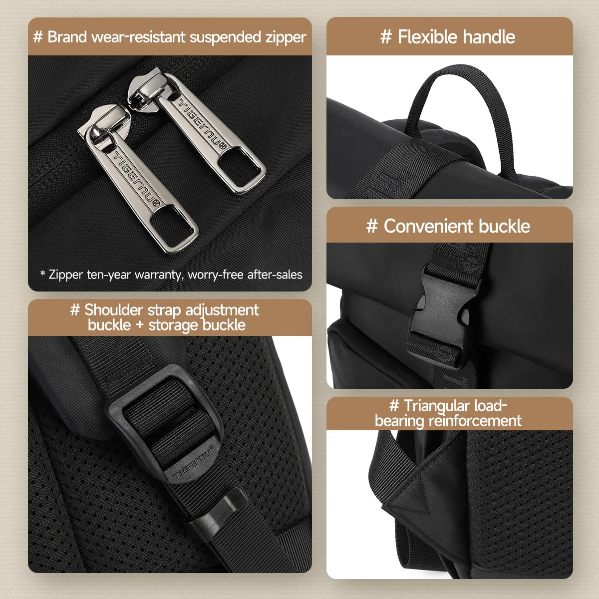 Flap Buckle Laptop Backpack