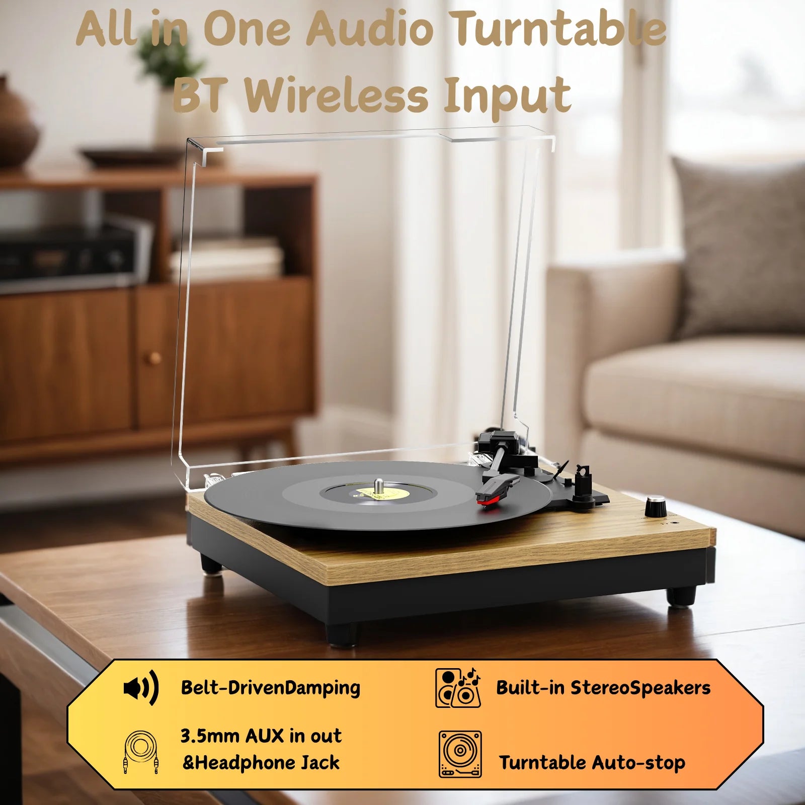 MAIO Vinyl Record Player 3-Speed