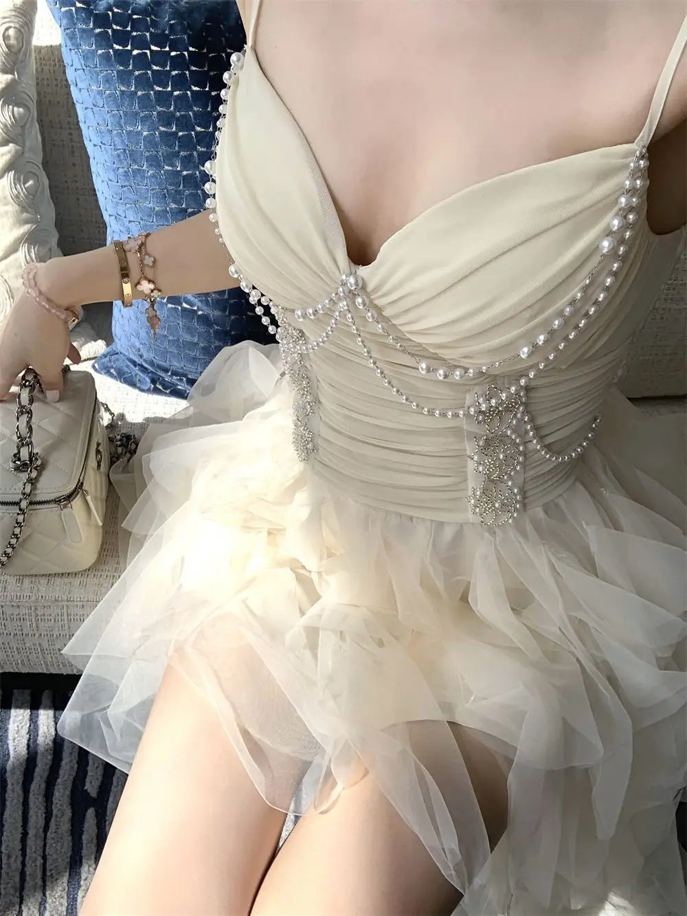 Summer French Vintage Elegant Dresses Women Princess Sexy Irregular Design Evening Party Dresses Female Chic Korea Style Clothes