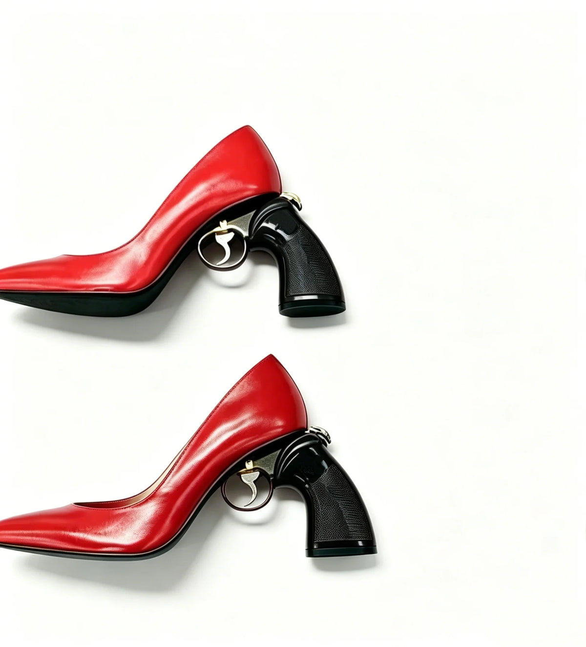 DOODLE RUSH - Graffiti Print Pointed Toe Pumps - Punk High Heels