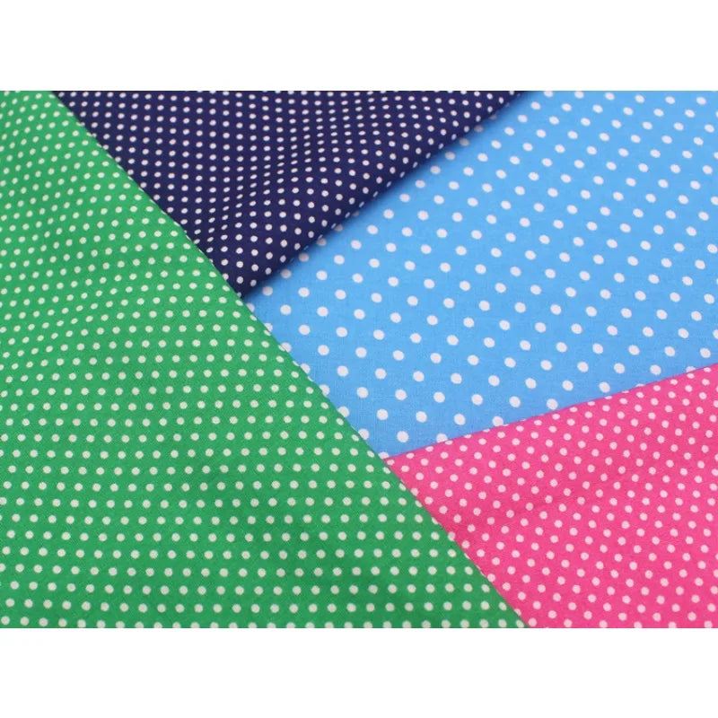 Pure Cotton Polka Dot Poplin Fabric Thin Upholstery By the Meter for Clothes Shirts Pants Skirts Dresses DIY Sewing Soft Textile