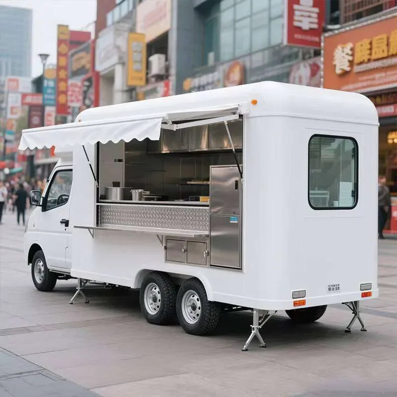 Classic Round Airstream Food Trailer – Stainless Exterior Mobile Kitchen