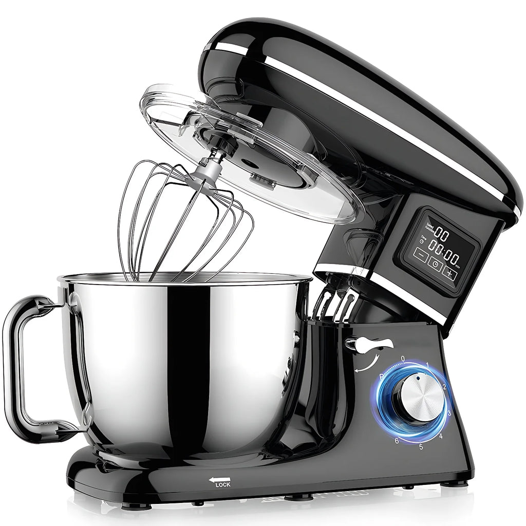 1500W Stand Mixer 6.5L - 6-Speed Kitchen Food Mixer LED