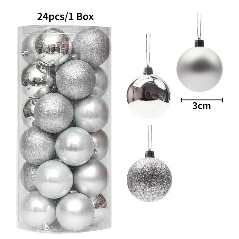 Shatterproof Christmas Baubles - 24 or 36 Pieces - Colour Pop