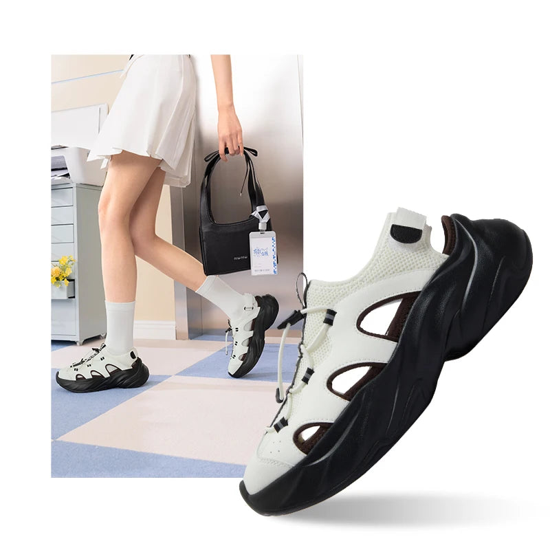 361 Degrees Women's Sandals Outdoor Thick-soled Breathable Non-Slip Casual Trendy Comfortable Soft Female Slippers 682526715