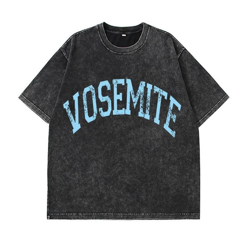 Women Leopard Letter Printed Washed T-shirt Cotton Oversized Womans Tops Fashion O-Neck Short Sleeve Tees Y2k Female Clothes