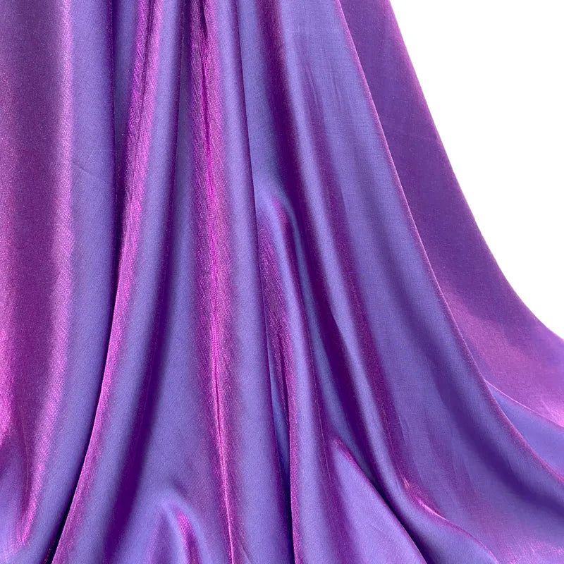 IRIDESCENT SATIN FABRIC - Shiny Gradient Mercerized Cloth for Dresses & Costumes - Sold by the Yard