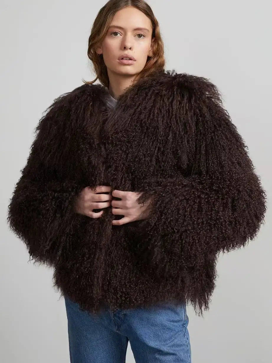 Sheep Fur Coat - Relaxed Fit - Colourful Winter