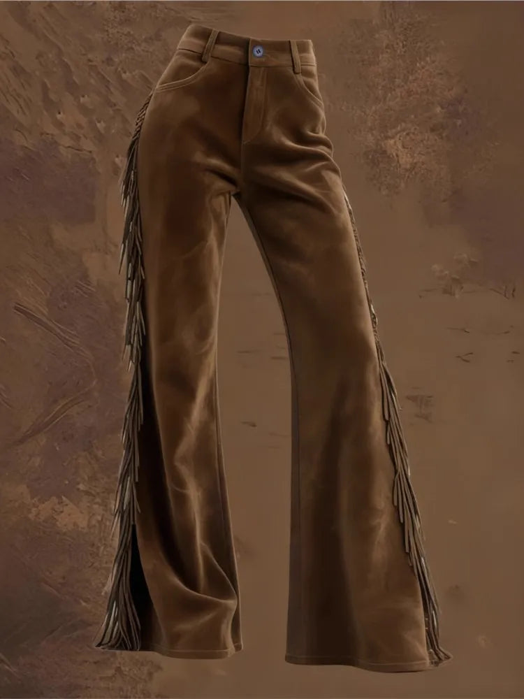Vintage Tassel Flare Pants