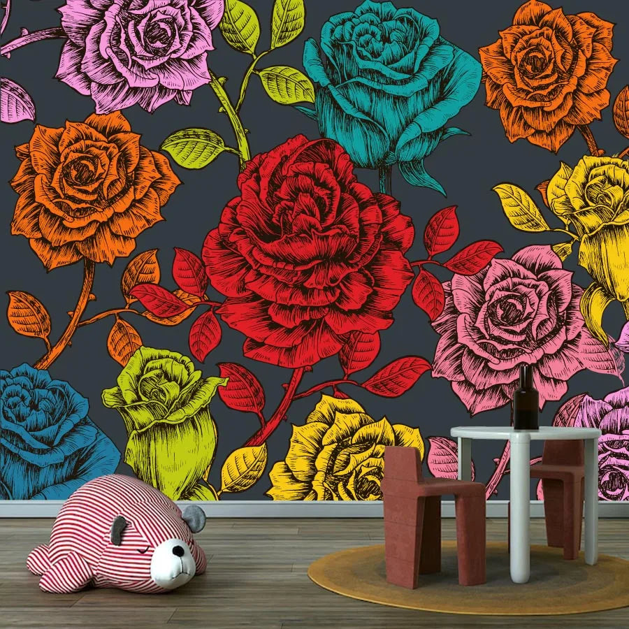 Custom Floral Photo Wallpaper – Peel & Stick or Non-Woven
