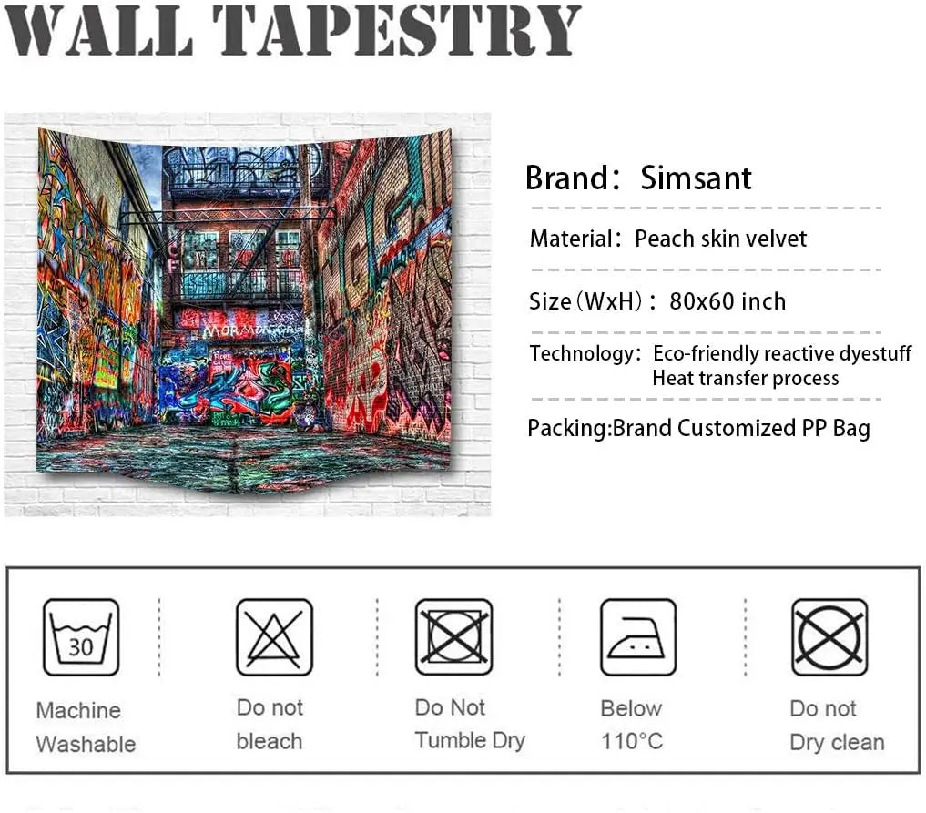 Vibrant Graffiti Tapestry - Street Art - Urban Wall
