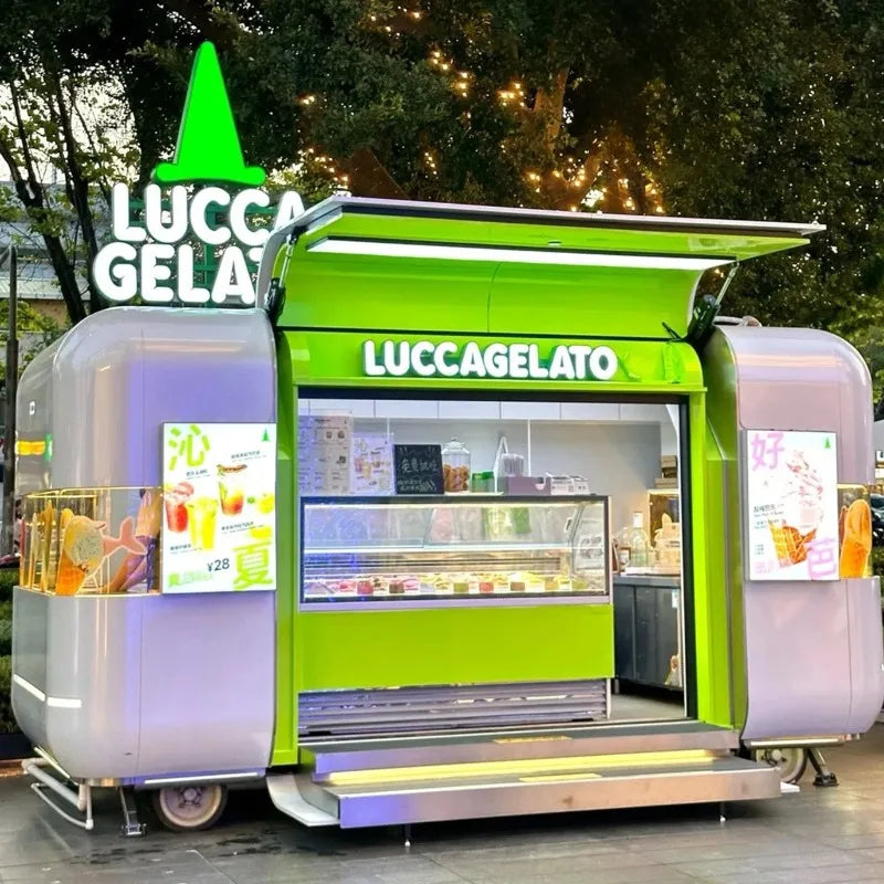 Coffee Pizza Fast Food Trailer – Mobile Kitchen Fully Equipped