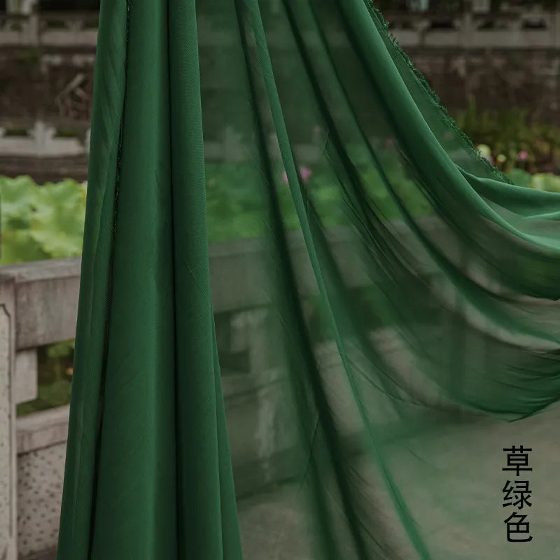 100D CHIFFON FABRIC BY THE METER - Soft Woven Sheer, 55 Colors - Make It Yours