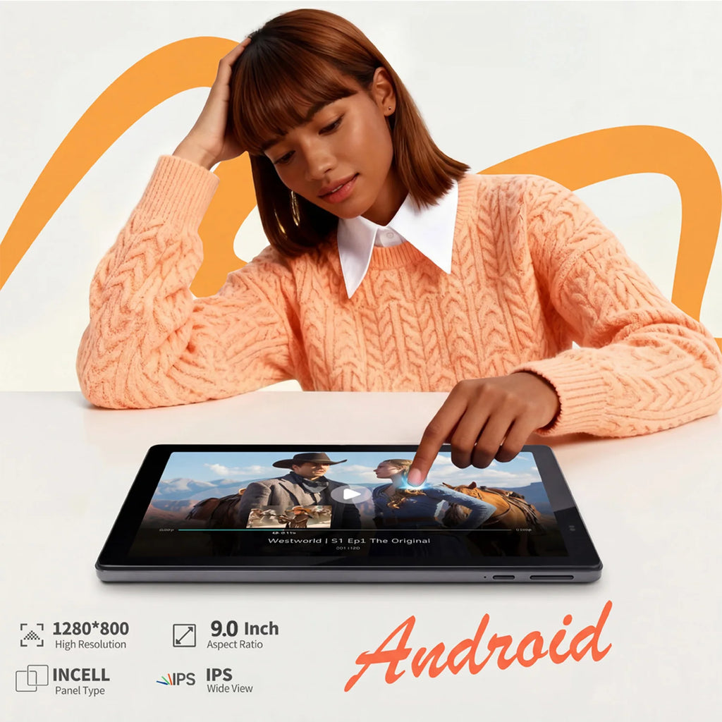 9" Kids Tablet Orange - Android 13 Octa-Core 4GB+64GB 5G WiFi