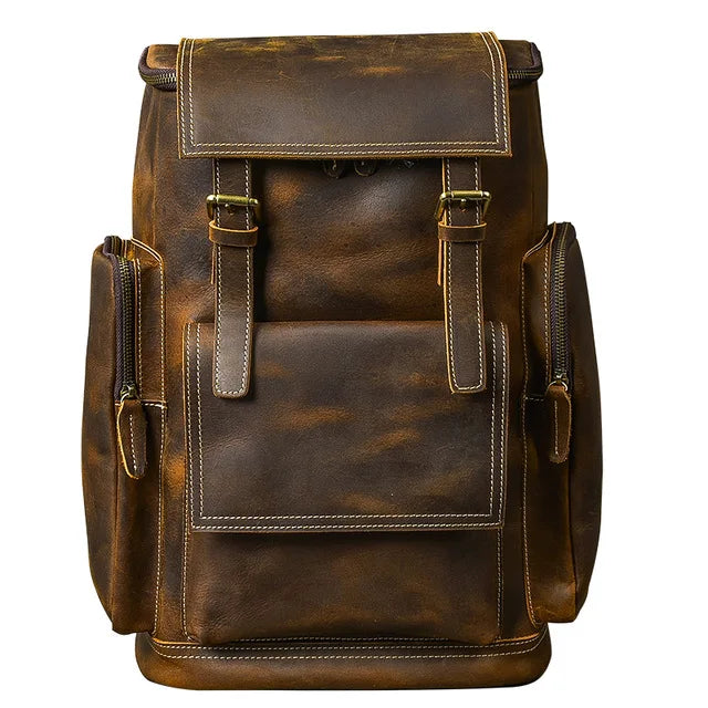 Vintage Crazy Horse Leather Backpack