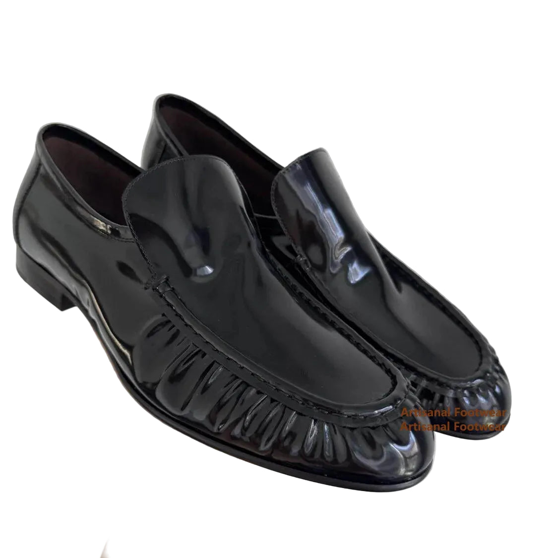 GLOSS BOSS - Patent Leather Slip-On Loafers - Mirror Shine, Zero Effort