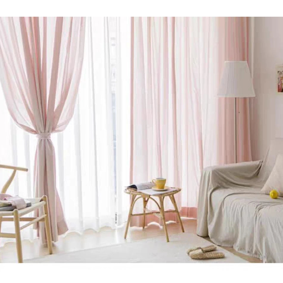 100% Linen Curtains for Window Living Room Rod Pocket Drapes Light Filtering Curtain for Kitchen Kids Room Bedroom
