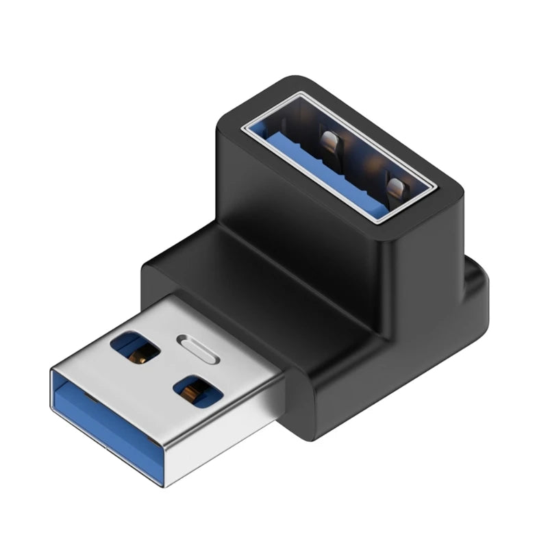 90 Degree USB 3.0 Male to Female Right Angle Extension Adapter USB Upward Elbow Adapter 10Gbps For Laptop PC Connector Converter