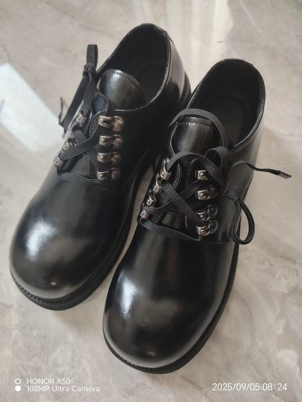 WASHED EDGE - Men's Hidden Height-Increase Washed Leather Derby Shoes - Waterproof Cowhide Lace-Up Casual Business