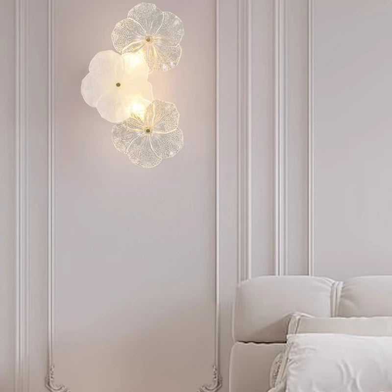 French Luxury Wall Lamp – Cream Style, Frosted Glass, 2 Sizes