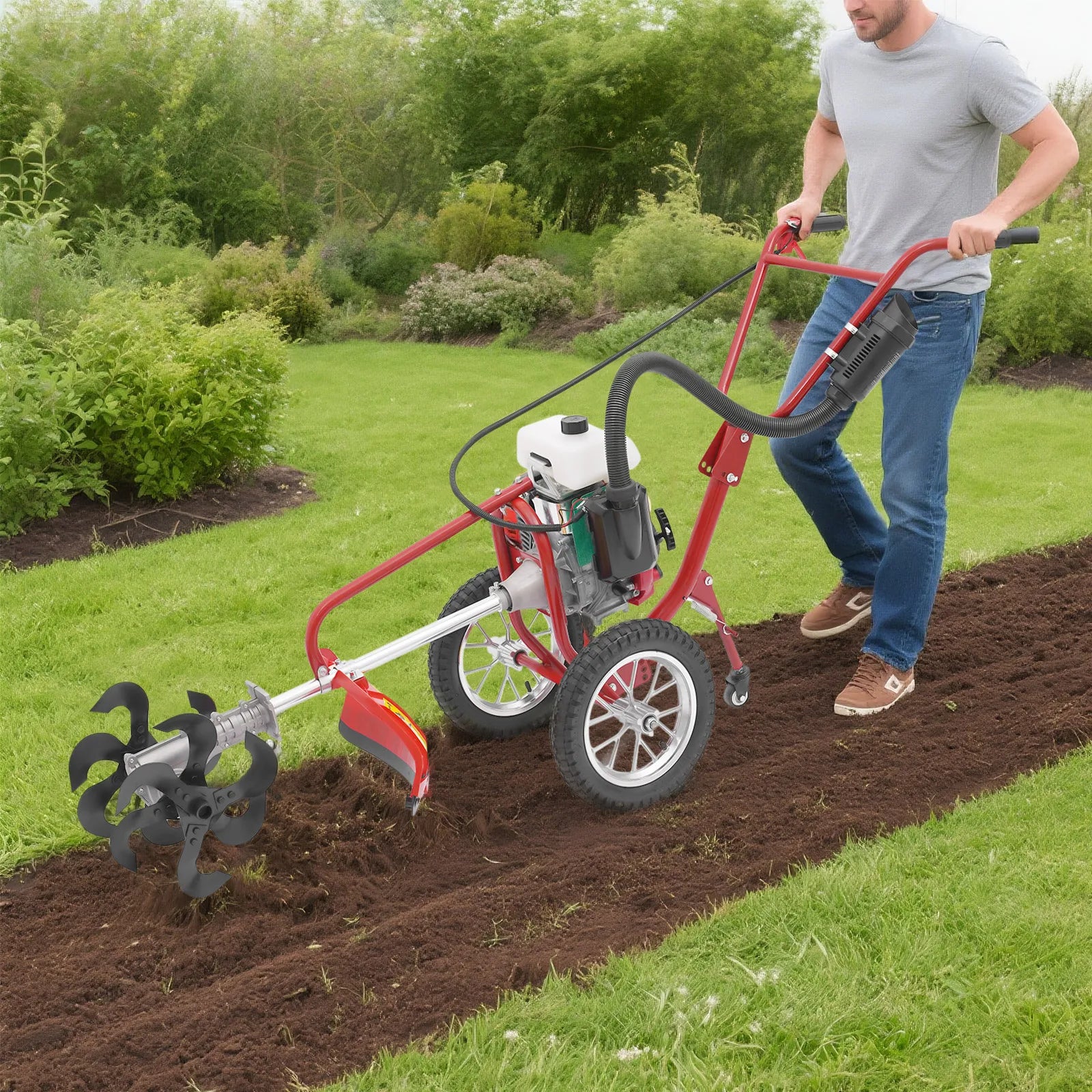 4HP CULTIVATOR - 3-in-1 Tiller, Weeder & Trencher - Garden Power