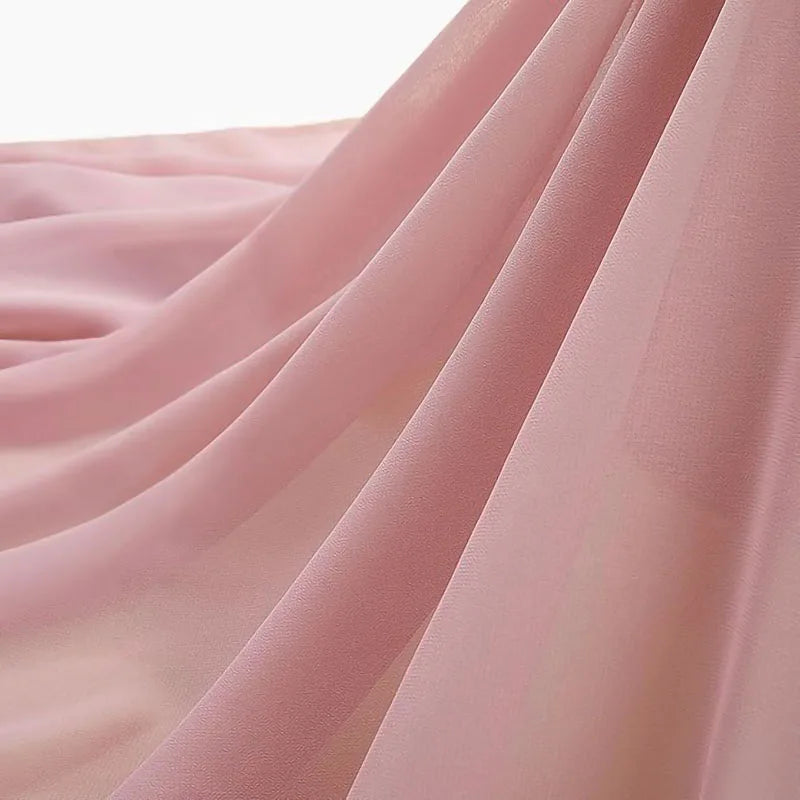 Solid Chiffon Fabric – 145cm Wide, 16 Colors