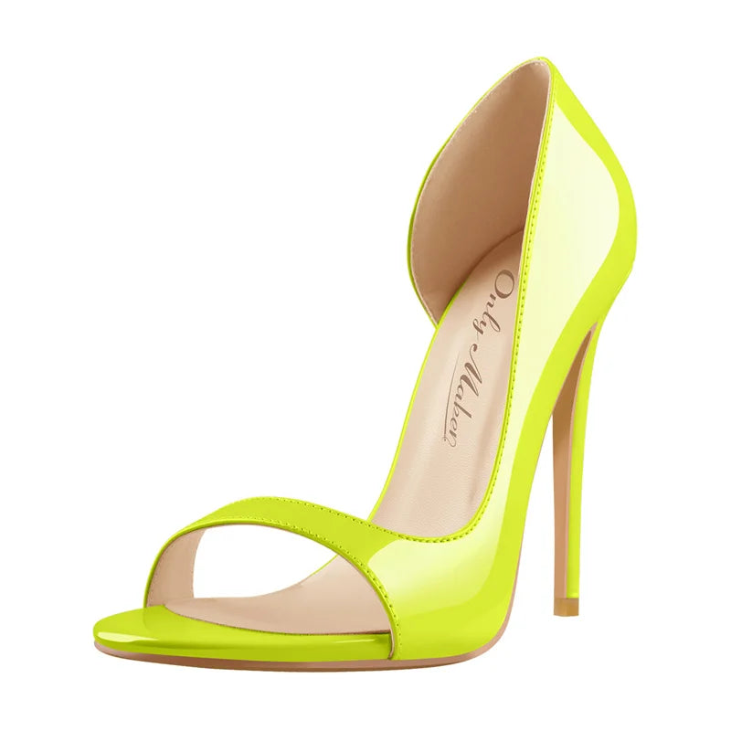 Onlymaker Women Open Toe Slip On Elastic Side Open Sandals Fashion Female Shoes Plus Size US5~US15 Fashion Sandals