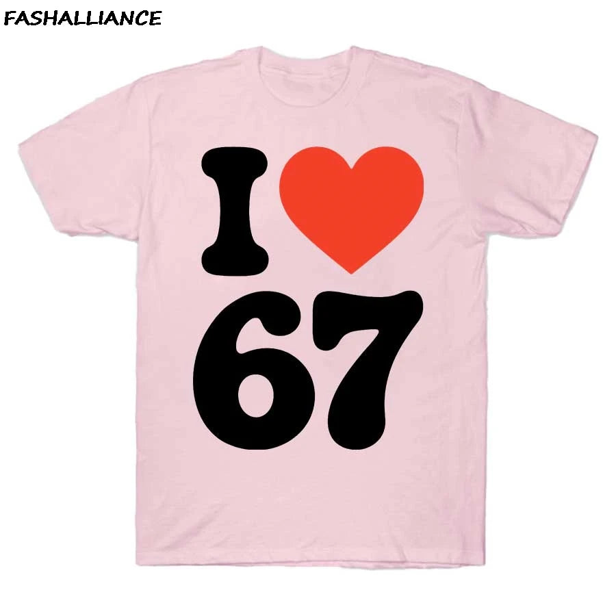 Six seven 67 meme T shirt for Men Women Hiphop Streetwear Short sleeve Tops 100% Cotton T-Shirt J1