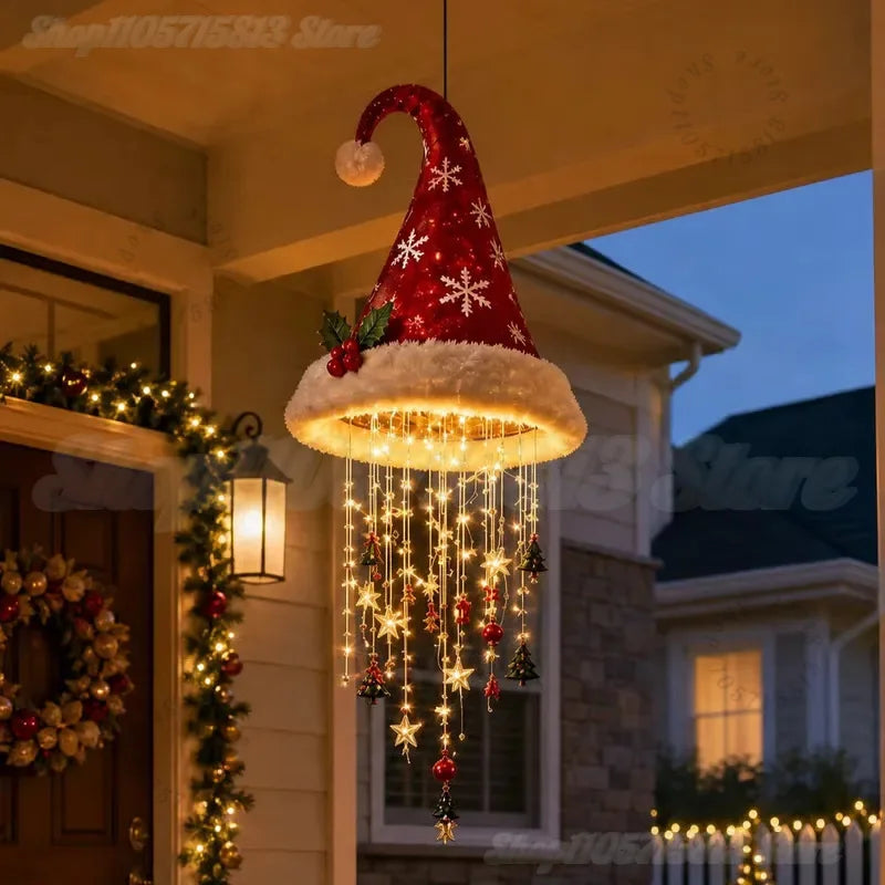 Santa Hat Hanging Light - 3 Styles - Cozy Christmas Glow