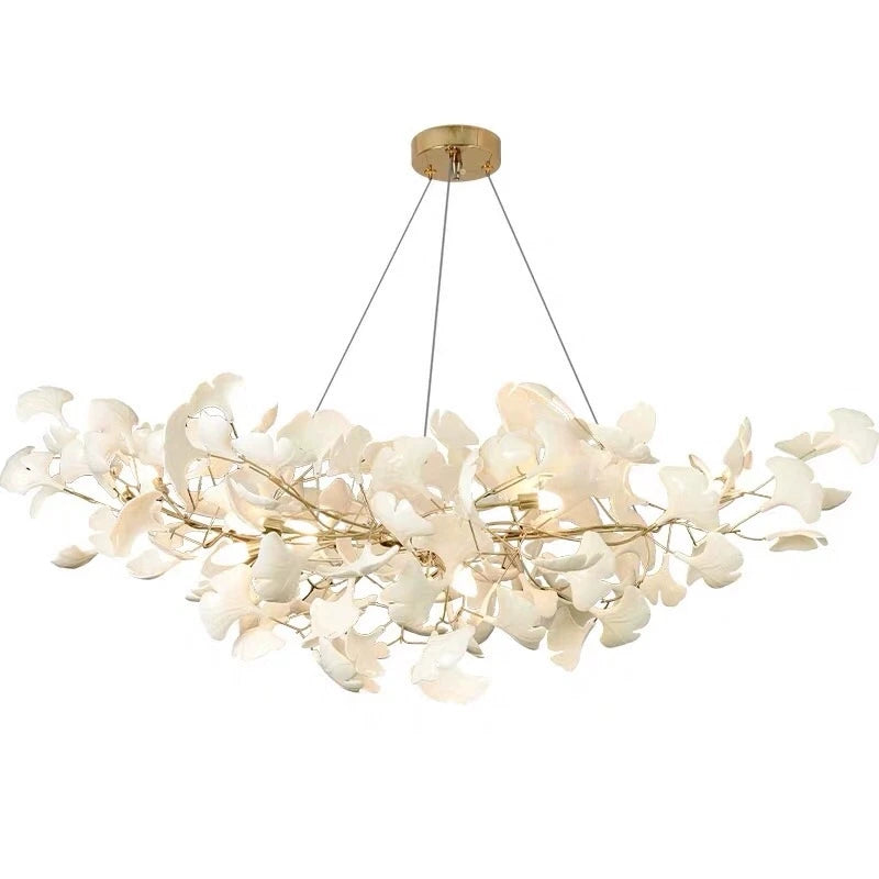Ginkgo Leaf Ceramic Pendant Chandelier