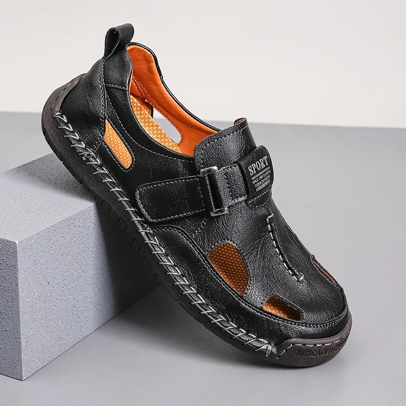 ROMAN TIDE - Men's Handmade Leather Roman Sandals - Beach, Outdoor & Water Trekking