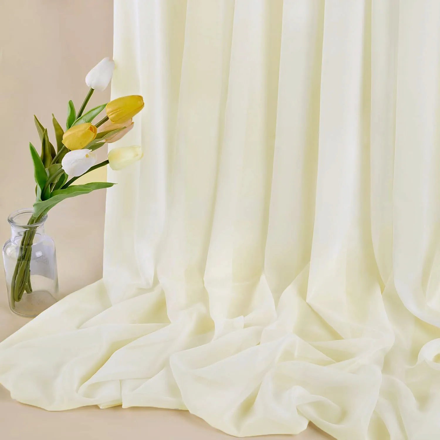 Solid Chiffon Fabric – 145cm Wide, 16 Colors