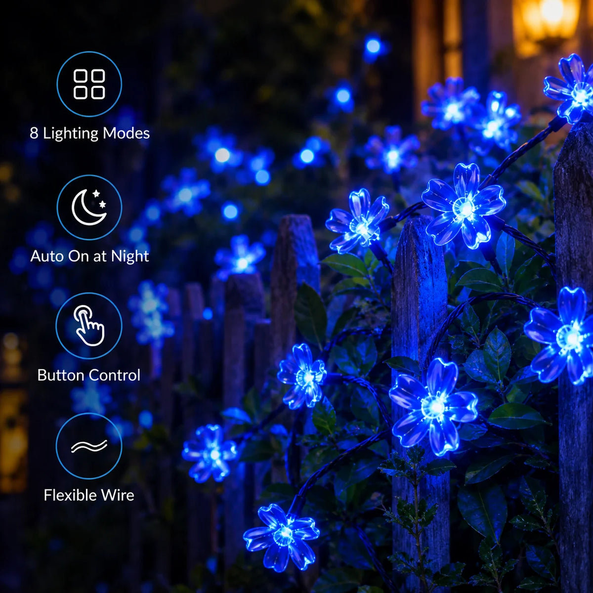 Solar Cherry Blossom Lights - 5 to 22 m - Garden Glow