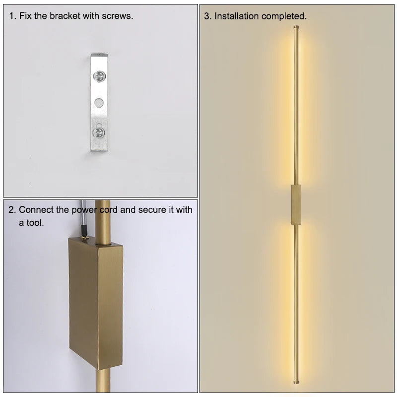 Nordic LED Long Wall Lamp – 60/90/120cm, 3 Color Temps