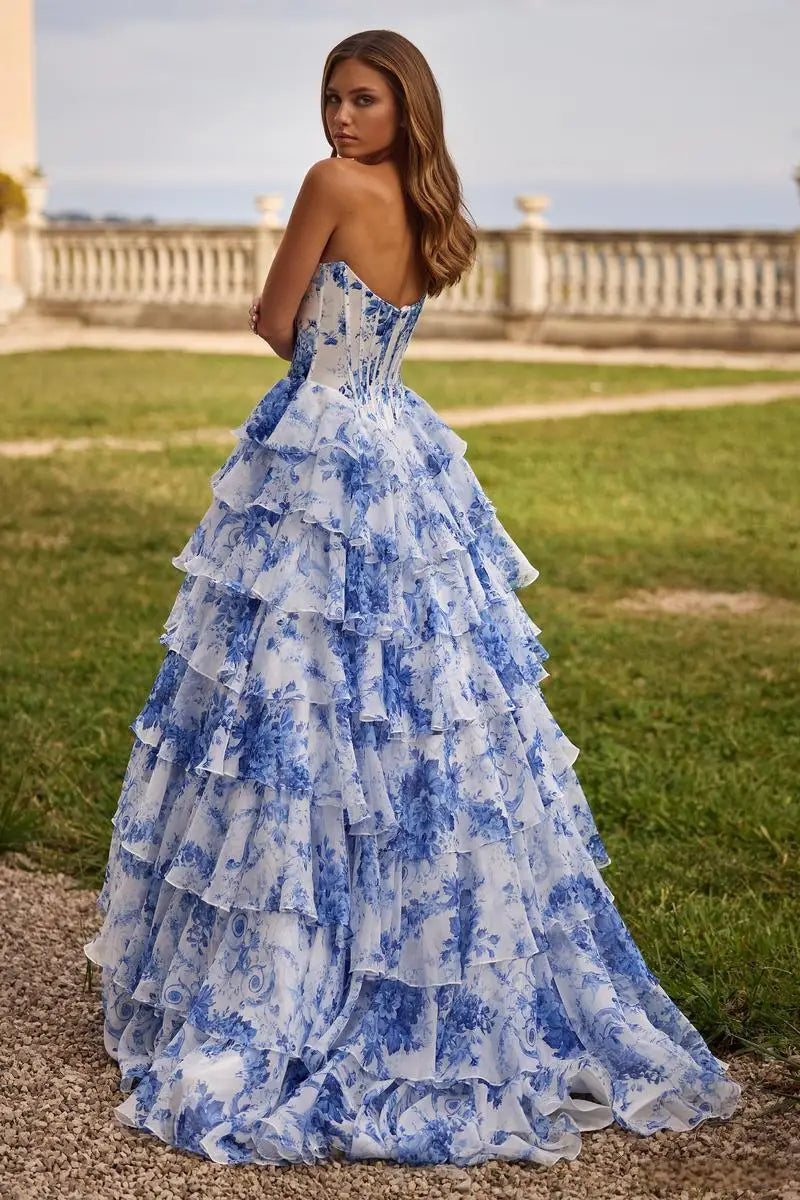 2025 Spring Summer American Women's Printed Casual Trendy Sleeveless Strapless Floor Length A-line Sexy Dresses Female Clothes
