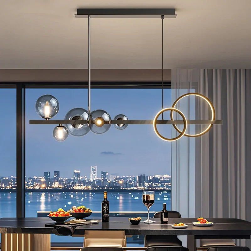 Modern Glass Pendant Light – 4 Styles, Dimmable RC