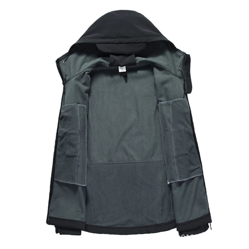 TACTICAL FLEECE - Men's Military Softshell Fleece Hoodie Jacket - 5 Colors, M–5XL