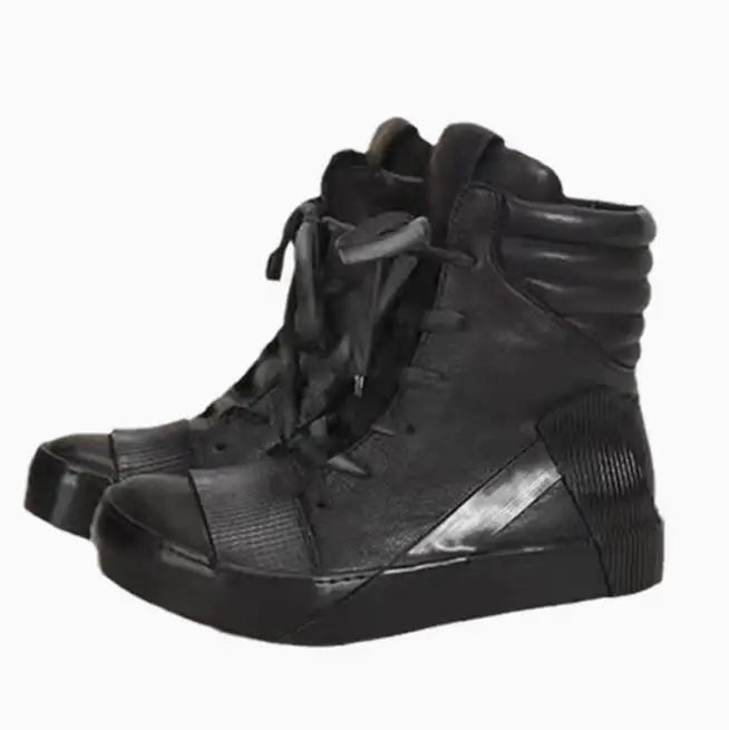 GRAFFITI ART BOOTS - Handmade Painted Nappa Leather High-Top - Wearable Art, Street Legend