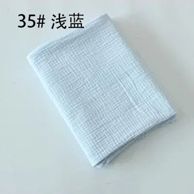 100*135cm Fabric Drape Cotton and Linen Double Gauze Crepe Fabric for Baby Clothes, Ladies' Skirts, Sleepwear