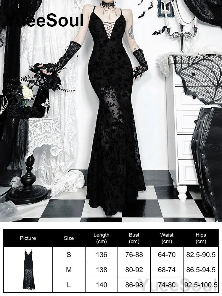 Grunge Gothic Women Dress Lace Trim High Waist Bodycon Mini Dress 2026 New E-girl Vintage Punk Harajuku Lolita Party Clothes