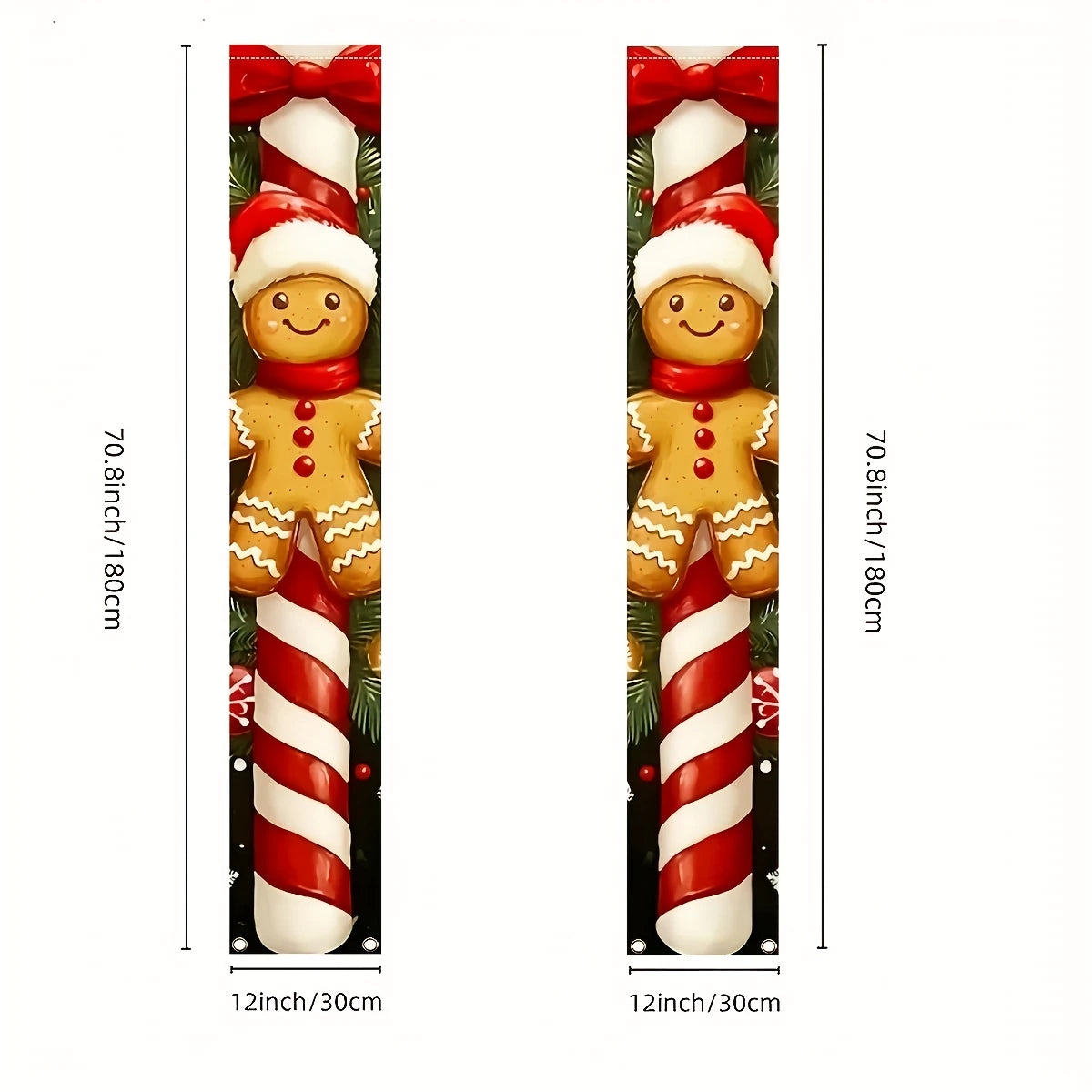 Merry Christmas Door Banner - Polyester - Festive Welcome