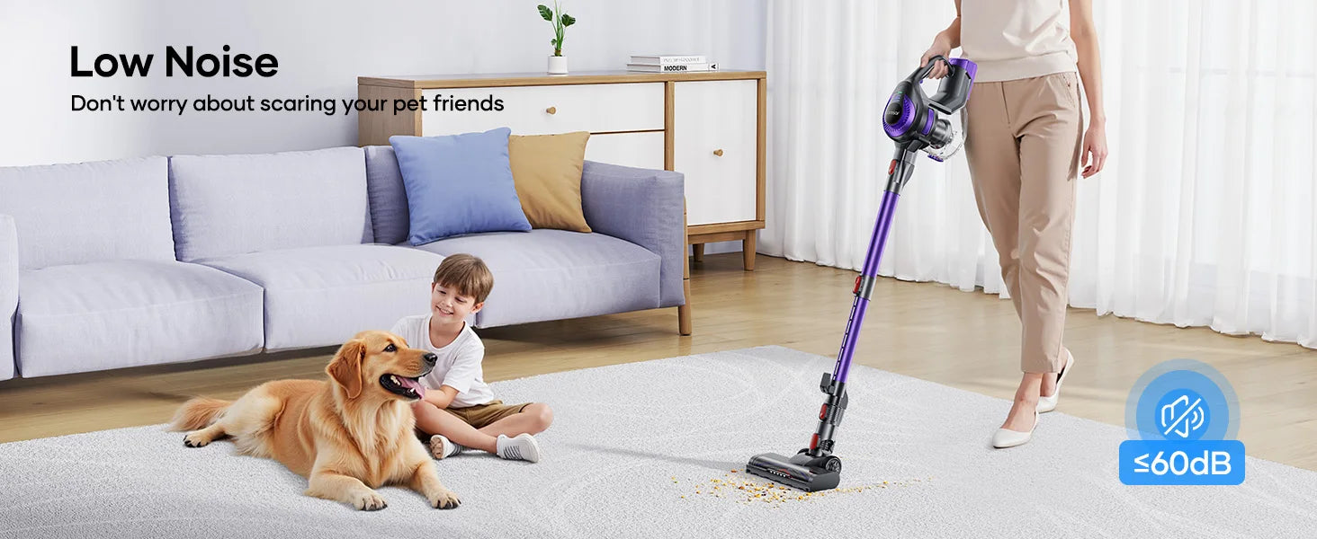 Laresar V10 Lite Cordless Vacuum Cleaner – 38000Pa Strong Suction, 45 Min Runtime