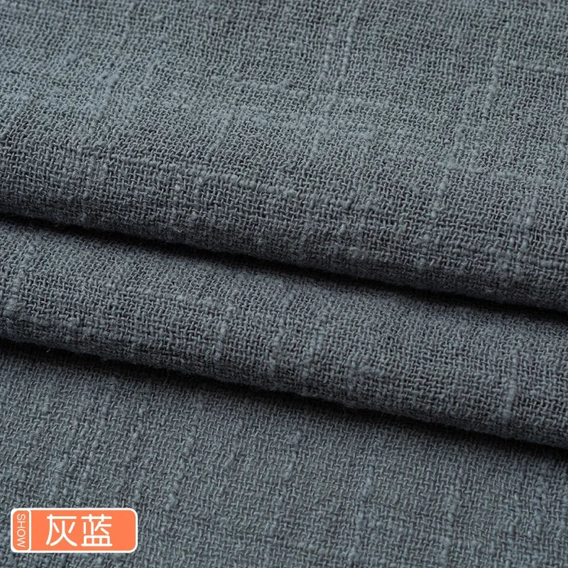 Soft Thin Linen Cotton Fabric Solid Color Organic Material Pure Natural Flax For Sewing Handmade Clothes Patchwork Fabric