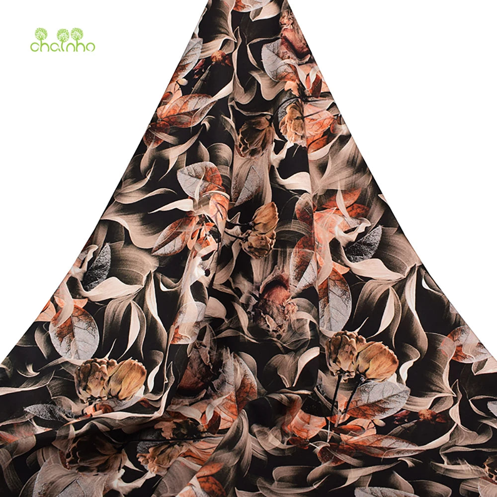 Chainho Printed Cotton Linen Fabric – 140cm Wide, 5 Patterns