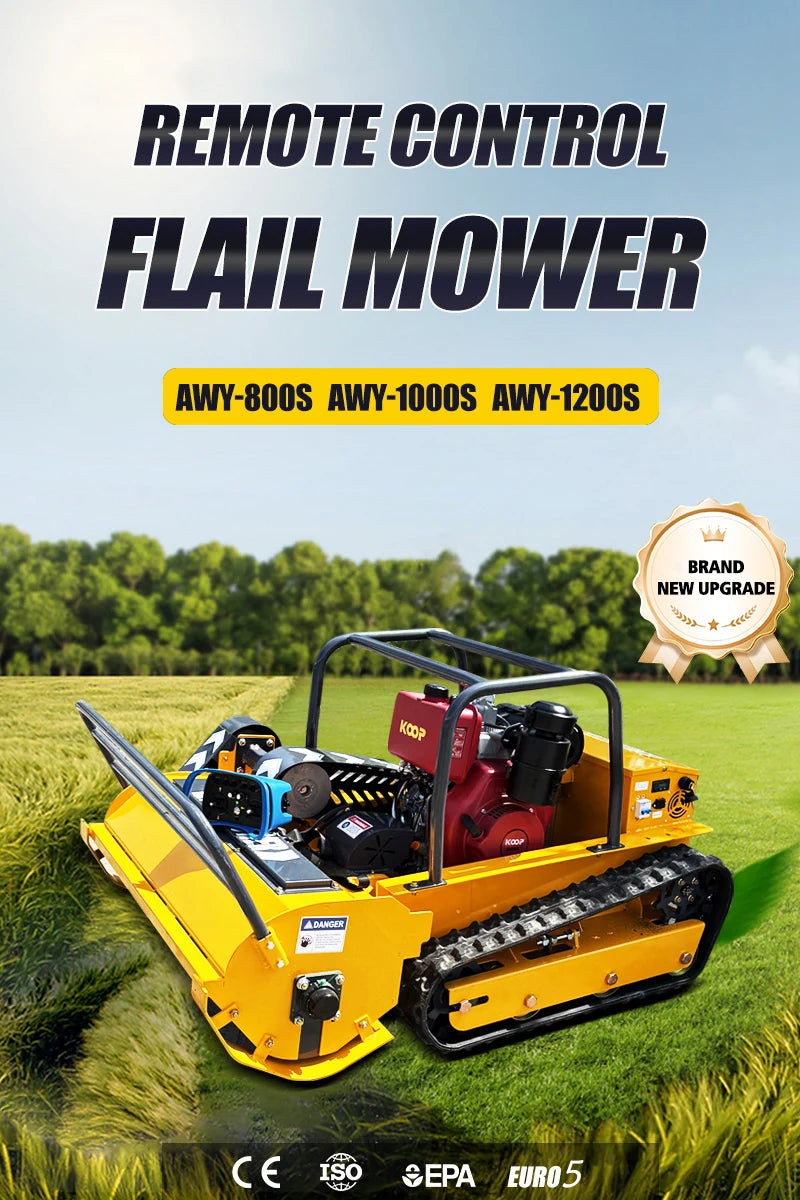 AIWEIYA Flail Mower - Remote Control - 1500 m²/h